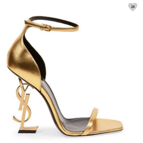 ysl shoes gold heel|YSL heels images.